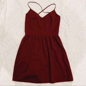 Cute Short Maroon Dress from Tobi